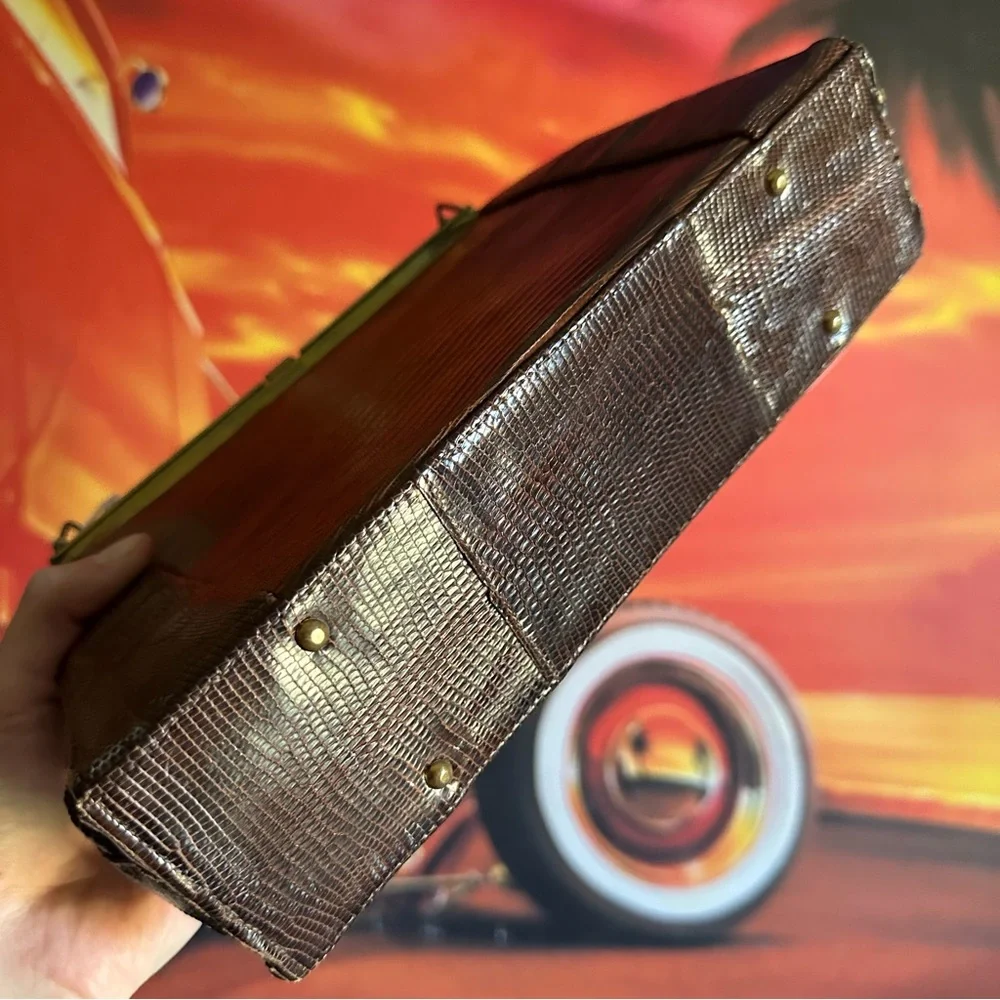 Vintage alligator top handle bag MCM retro - Picture 9 of 9